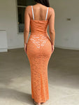 Lace Bodycon Maxi Dress view 8