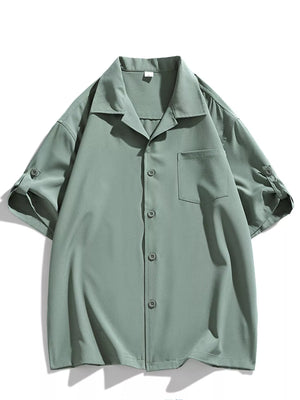 Men's Plus Size Casual Short-Sleeve Shirt