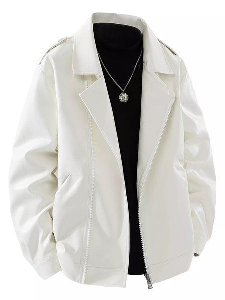 Men's Plus Size Lapel Collar Long Sleeve Outerwear