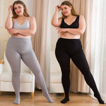 Striped Plus-Size Tights -- High-Waist Multi-Color Set view 1