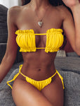 Frill Trim Ruched Bikini Set view 22