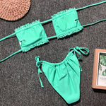Frill Trim Ruched Bikini Set view 26