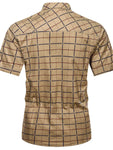 Men's Plus Size Casual Plaid Short-Sleeve Shirt view 2