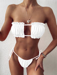 Frill Trim Ruched Bikini Set view 10