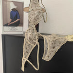 Floral Lace Bra Set -- French Cut view 4