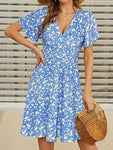 Floral Wrap Midi Dress with V-Neck view 25