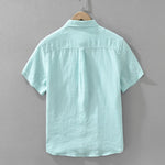 Men's Linen Short Sleeve Button-Up Shirt view 2