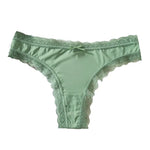 Satin Silk Ruffle Thong view 7