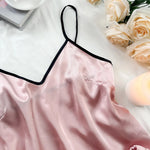 Satin Pajama Set, V-Neck view 4