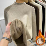 Velvet-Lined Turtleneck Sweater view 3