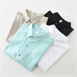Men's Linen Short Sleeve Button-Up Shirt view 6