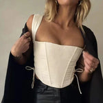 Lace-Up Backless Corset Top view 3
