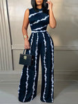 Baroque Print Wide-Leg Jumpsuit view 8