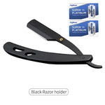 Classic Folding Straight Razor -- Stainless Steel Barber Blade view 1