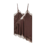 Lace-Trim Satin Cami Top view 8
