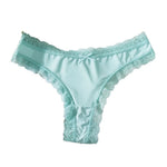 Satin Silk Ruffle Thong view 16