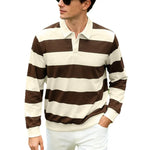Men's Striped Rugby Polo Shirt view 5