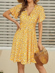Floral Wrap Midi Dress with V-Neck view 20