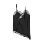 Lace-Trim Satin Cami Top view 6
