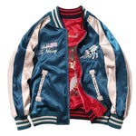 Men's Satin Embroidered Bomber Jacket view 6