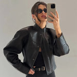 Faux Leather Moto Jacket view 3