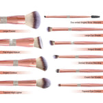 14-Piece Rose Gold Brush Set view 5
