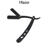 Classic Folding Straight Razor -- Stainless Steel Barber Blade view 8