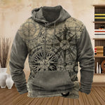 Vintage Compass Graphic Hoodie view 1