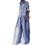 Gingham Check Wide-Leg Jumpsuit view 6