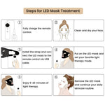 Hello Face LED Face Mask Light Therapy Red, Blue & Infrared Light Facial Skin Care Device with Eye Protection view 6